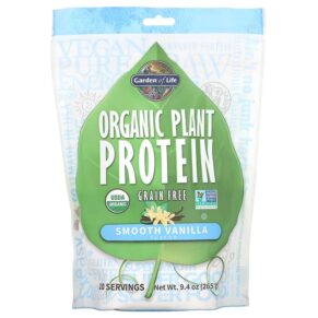 Garden of Life Organic Plant Protein Grain Free Smooth Vanilla 9.4 oz (265 g) 658010118026