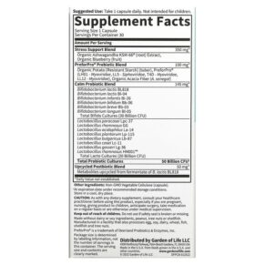 Garden of Life Probiotics Calm 50 Billion 30 Vegetarian Capsules 658010131803