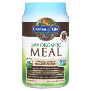 Garden of Life RAW Organic Meal Shake & Meal Replacement Chocolate Cacao 2 lb 4 oz (1.017 g) 658010115933