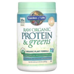 Garden of Life RAW Organic Protein & Greens Plant Formula Lightly Sweet 22.92 oz (650 g) 658010118682