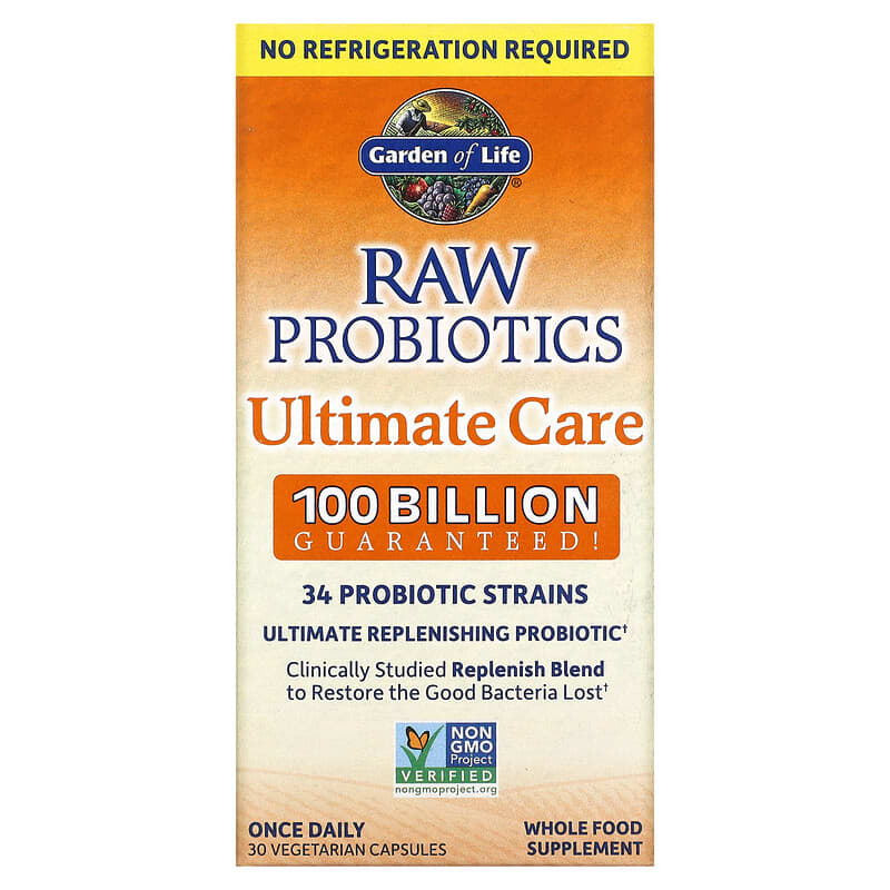 Garden of Life RAW Probiotics Ultimate Care 30 Vegetarian Capsules 1 Garden of Life RAW Probiotics Ultimate Care 30 viên 658010123334
