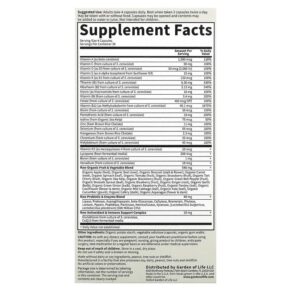 Garden of Life Vitamin Code 50 & Wiser Men Whole Food Multivitamin 120 Vegetarian Capsules 658010113694