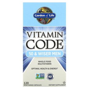 Garden of Life Vitamin Code 50 & Wiser Men Whole Food Multivitamin 120 viên 658010113694