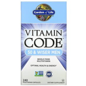 Garden of Life Vitamin Code 50 & Wiser Men Whole Food Multivitamin 240 viên 658010114202