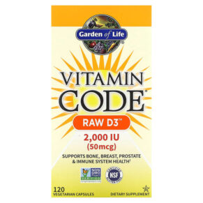 Garden of Life Vitamin Code RAW D3 50 mcg (2.000 IU) 120 viên 658010116565