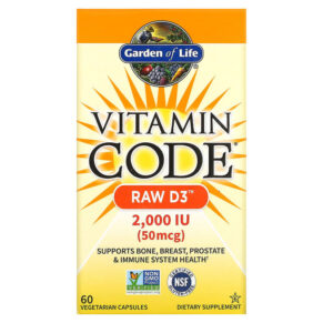 Garden of Life Vitamin Code RAW D3 50 mcg (2.000 IU) 60 viên 658010114134
