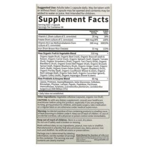 Garden of Life Vitamin Code RAW Iron 30 Vegan Capsules 658010113762