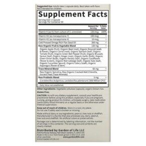 Garden of Life Vitamin Code RAW K-Complex 60 Vegan Capsules 658010116510