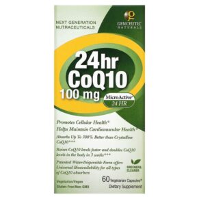 Genceutic Naturals 24hr CoQ10 100 mg 60 viên 896245001182