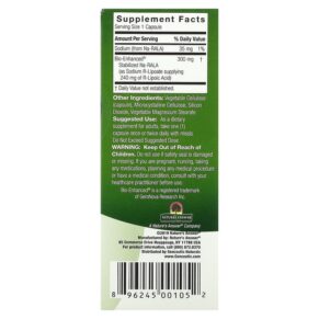 Genceutic Naturals R-Lipoic Acid+ 300 mg 60 Vegetarian Capsules 3 Genceutic Naturals R-Lipoic Acid+ 300 mg 60 Vegetarian Capsules 896245001052