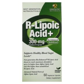 Genceutic Naturals R-Lipoic Acid+ 300 mg 60 viên 896245001052