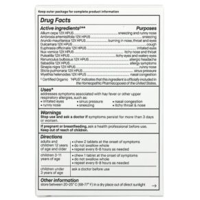 Genexa LLC Allergy Care Organic Allergy & Decongestant Organic Acai Berry 60 Chewable Tablets 3 Genexa LLC Allergy Care Organic Allergy & Decongestant Organic Acai Berry 60 Chewable Tablets 857630006052