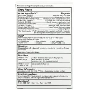 Genexa LLC Kids´ Allergy Care Allergy & Decongestant Organic Acai Berry 60 Chewable Tablets 3 Genexa LLC Kids´ Allergy Care Allergy & Decongestant Organic Acai Berry 60 Chewable Tablets 857630006021