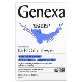 Genexa LLC Kids´ Calm Keeper Calming & Relaxation Ages 3+ Vanilla & Lavender 60 viên 857630006106