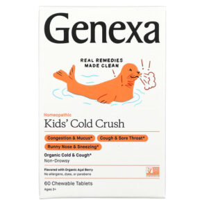 Genexa LLC Kids´ Cold Crush Cold & Cough Ages 3+ Organic Acai Berry 60 viên 857630006045