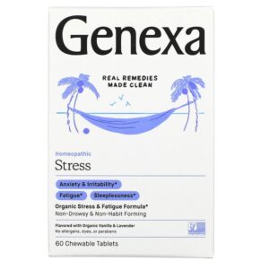 Genexa LLC Stress Organic Stress & Fatigue Formula Organic Vanilla & Lavender 60 viên 857630006007