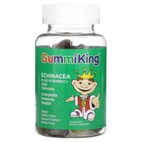 GummiKing Echinacea Plus Vitamin C+ Zinc for Kids Strawberry Orange Lemon Grape Cherry & Grapefruit 60 viên 835776000677