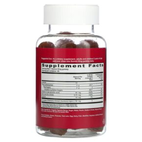 GummiKing Elderberry for Kids Immunity + Wellness Raspberry 60 Gummies 835776001438