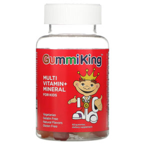 GummiKing Multi Vitamin + Mineral For Kids Grape Lemon Orange Strawberry & Cherry 60 viên 835776001087