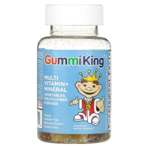 GummiKing Multi Vitamin + Mineral Vegetables Fruits + Fiber For Kids 60 viên 835776000509