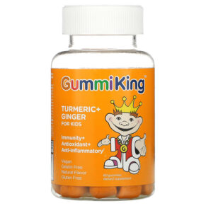 GummiKing Turmeric + Ginger For Kids Immunity + Antioxidant + Anti-Inflammatory Mango 60 viên 835776001445
