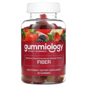 Gummiology Fiber Natural Peach Strawberry & Blackberry Flavors 90 viên 898220014828
