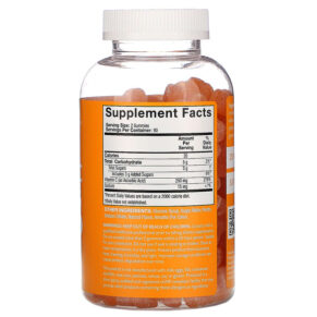 GummYum! Vitamin C Gummies Natural Tart Orange Flavor 125 mg 180 Gummies 810012470834