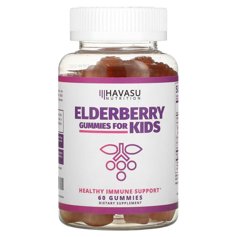 Havasu Nutrition Elderberry Gummies for Kids 60 Gummies 1 Havasu Nutrition Elderberry for Kids 60 viên 850008464287