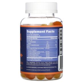 Havasu Nutrition Omega + DHA Gummies Natural Lemon & Orange 60 Vegetarian Gummies 850008464225