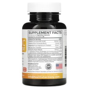 Healths Harmony Vitamin C Immune Support 60 Capsules 850006500208