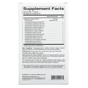 HealthyBiom 65 Billion CFUs Probiotics 30 Veggie Capsules 898220019175