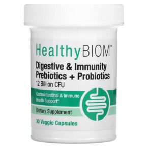 HealthyBiom Digestive & Immunity Prebiotic + Probiotics 12 Billion CFUs 30 viên 898220020270