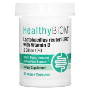 HealthyBiom Lactobacillus Reuteri LRC + Vitamin D 5 Billion CFUs 60 viên 898220016495