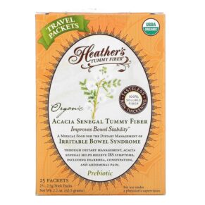 Heather's Tummy Care Organic Acacia Senegal Tummy Fiber 25 Stick Packs 2.5 g 180616000165