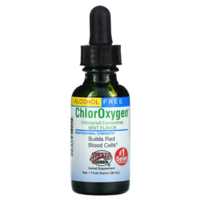 Herbs Etc. ChlorOxygen Chlorophyll Concentrate Alcohol Free Mint 1 fl oz (30 ml) 765704319215