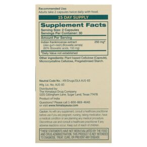 Himalaya Boswellia 60 Vegetarian Capsules 605069416016