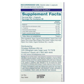 Himalaya Hello ZZZs 60 Vegan Capsules 605069991179