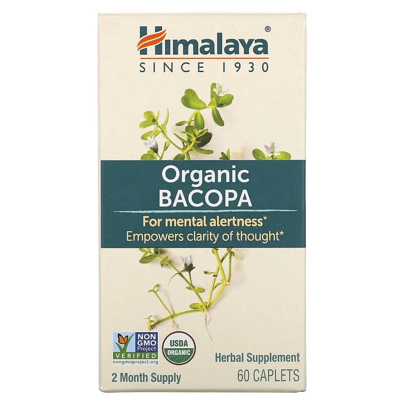 Himalaya Organic Bacopa 60 Caplets 1 Himalaya Organic Bacopa 60 viên 605069403016