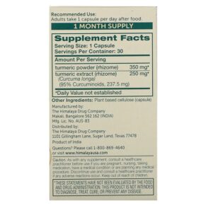 Himalaya Turmeric 95 with Curcumin 30 Vegetarian Capsules 605069432054