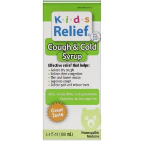 Homeolab USA Kids Relief Cough & Cold Syrup For Kids 0-12 Yrs 3.4 fl oz (100 ml) 778159090615