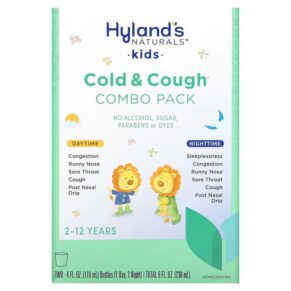 Hyland's Kids Cold & Cough Combo Pack Daytime/Nighttime Age 2-12 Years 2 Bottles 4 fl oz (118 ml) 354973337817