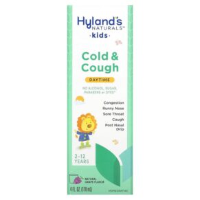 Hyland's Kids Cold & Cough Daytime Ages 2-12 Natural Grape 4 fl oz (118 ml) 354973324312