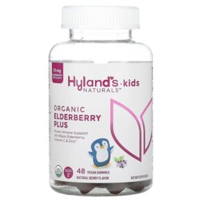 Hyland's Kids Naturals Organic Elderberry Plus Natural Berry Ages 2+ 48 viên 810087820008