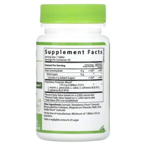 Hyperbiotics PRO-Kids ENT Sugar Free Strawberry Vanilla 45 Patented LiveBac Chewable Tablets 9506000113715