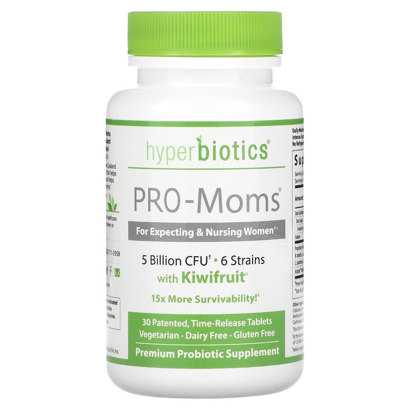 Hyperbiotics PRO-Moms with Kiwifruit 5 Billion CFU 30 Time-Release Tablets 1 Hyperbiotics PRO-Moms + Kiwifruit 5 Billion CFU 30 Time-Release viên 9506000058566
