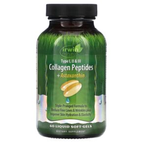 Irwin Naturals Collagen Peptides + Astaxanthin Type I II & III 60 viên 840081405918