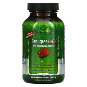 Irwin Naturals Fenugreek RED + Nitric Oxide Booster 60 viên 840081403259