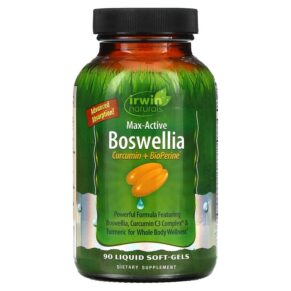 Irwin Naturals Max-Active Boswellia Curcumin + BioPerine 90 viên 840081404560