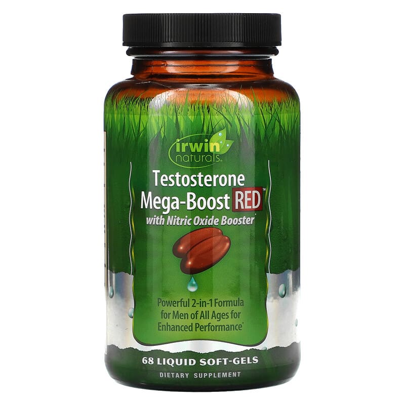 Irwin Naturals Testosterone Mega-Boost RED 68 Liquid Soft-Gels 1 Irwin Naturals Testosterone Mega-Boost RED 68 viên 710363594404