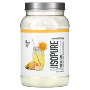 Isopure Infusions Protein Powder Pineapple Orange Banana 1.98 lb (900 g) 089094025649